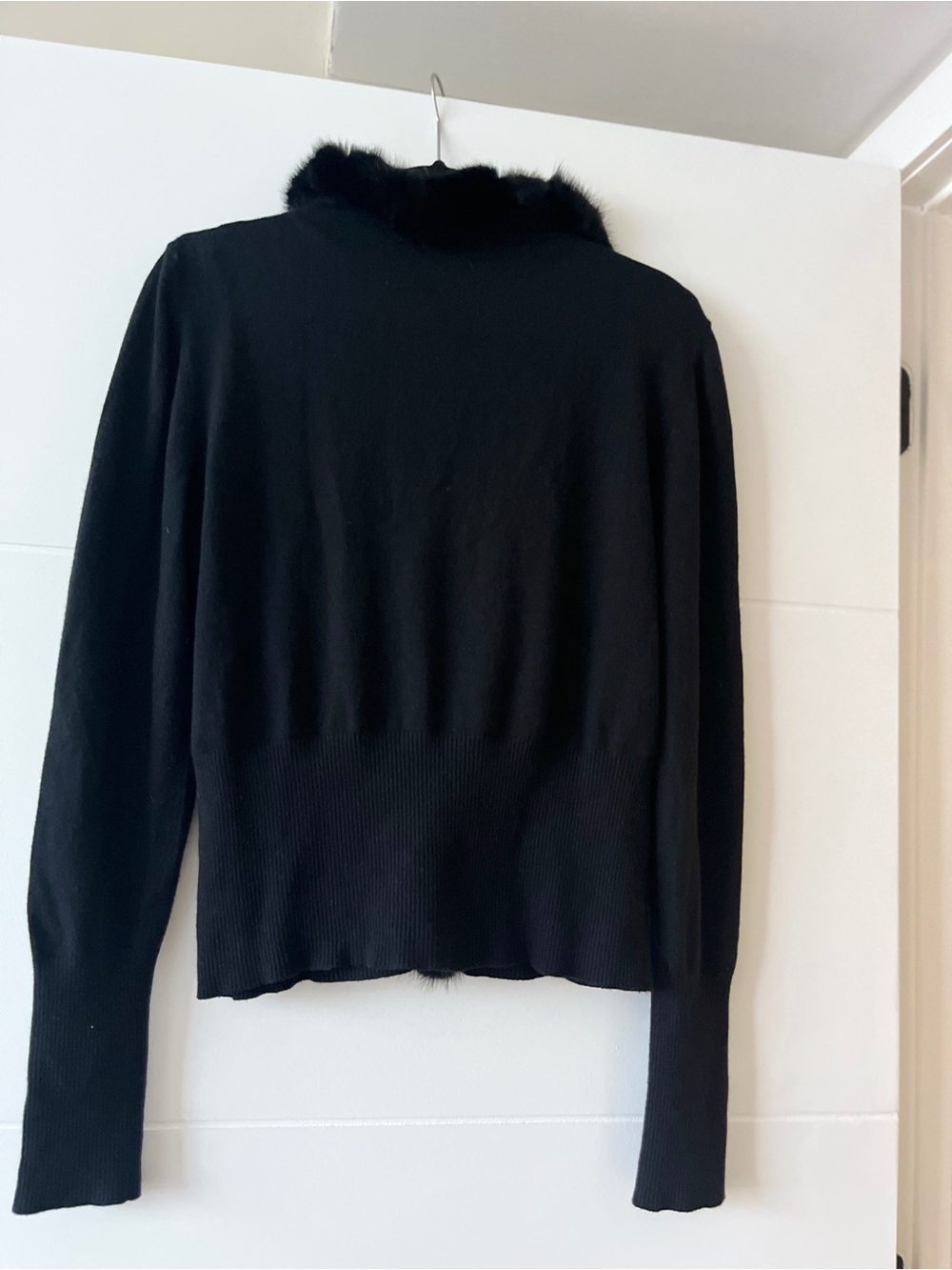 Class Roberto Cavalli Mink Fur Trim Angora Cardigan Black Italy Women’s US 14 - Picture 4 of 14